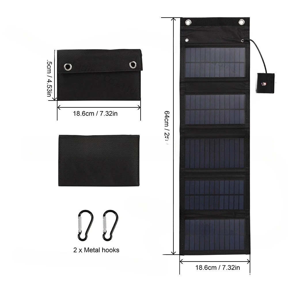 Solar Emergency Charger - 25W 5v güneş enerjili katlanabilir çanta