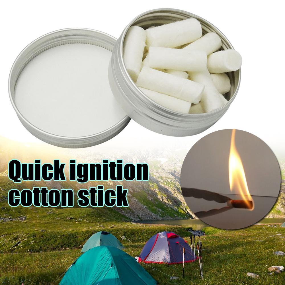 Fire Starting Kit - 12 adet Açık Kamp Parafin Balmumu